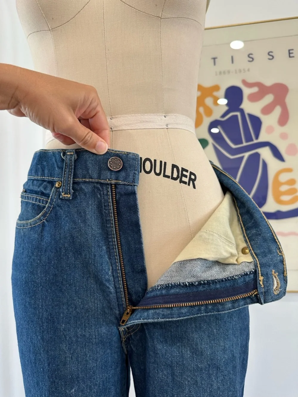 Vintage 70’s Classic High-Rise Straight Leg Jeans - Picture 13 of 16